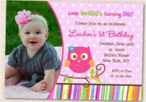 First Birthday Invitations Owl theme Owl Invitations