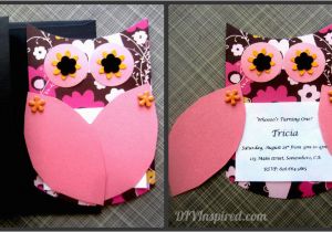 First Birthday Invitations Owl theme Owl themed Invitations Diy Inspired