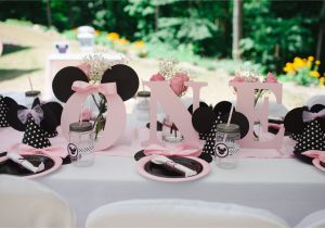 First Birthday Minnie Mouse Decorations Light Pink Minnie Mouse First Birthday Party