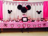 First Birthday Minnie Mouse Decorations Minnie Mouse 1st Birthday Party Project Nursery