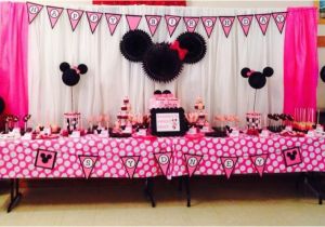 First Birthday Minnie Mouse Decorations Minnie Mouse 1st Birthday Party Project Nursery