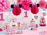 First Birthday Minnie Mouse Decorations Minnie Mouse 1st Birthday Party Supplies Party City