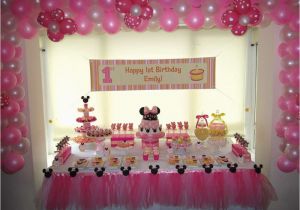 First Birthday Minnie Mouse Decorations Minnie Mouse Birthday Party Ideas Photo 1 Of 15 Catch