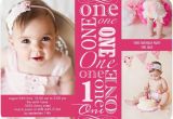 First Birthday Photo Invitations Girl Girl First Birthday Photo Invites Pink Tiny Prints