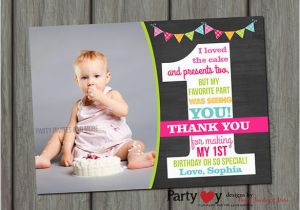 First Birthday Photo Thank You Cards 21 Birthday Thank You Cards Free Printable Psd Eps