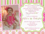 First Birthday Quotes for Invitations 1st Birthday Girl themes 1st Birthday Invitation Photo