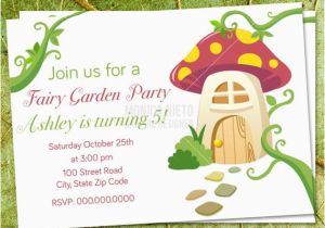 First Birthday Tea Party Invitations Fairy Tea Party Birthday Invitation Mushroom Inviation