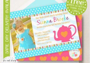 First Birthday Tea Party Invitations Tea Party Birthday Invitation Tea Party Invitation Tea