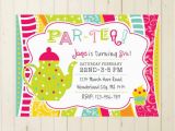 First Birthday Tea Party Invitations Tea Party Invite 1st Birthday Girl 4th Birthday 5th 6th
