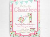 First Birthday Tea Party Invitations Tea Party Printable Invitation You Print Tea First Birthday