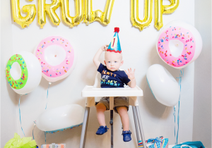 First Year Birthday Decorations Donut Grow Up 1st Birthday Party Friday We 39 Re In Love