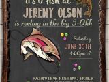 Fish themed Birthday Party Invitations Fishing Birthday Invitation Invite 30th 40th 50th 60th