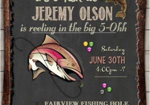 Fish themed Birthday Party Invitations Fishing Birthday Invitation Invite 30th 40th 50th 60th