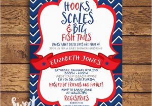 Fish themed Birthday Party Invitations Fishing themed Baby Shower Invitations Yourweek