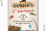 Fish themed Birthday Party Invitations Gone Fishing Party Invitation Fishing Birthday Party
