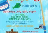 Fish themed Birthday Party Invitations Printed or Printable Fishing themed Birthday Invitation