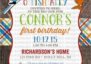 Fishing 1st Birthday Invitations Fishing Baby Shower Invitation Rustic Baby Boy Shower