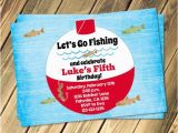 Fishing 1st Birthday Invitations Fishing Bobber Birthday Invitation Print Your Own