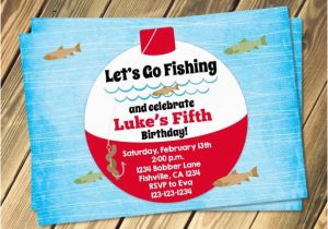 Fishing 1st Birthday Invitations Fishing Bobber Birthday Invitation Print Your Own