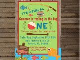 Fishing 1st Birthday Invitations Fishing Invite Fishing Invitation First Birthday Fishing