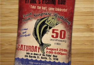Fishing Birthday Invitations Free Fishing Birthday Party Invitation Invite 30th 40th