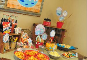 Fishing Birthday Party Decorations Kara 39 S Party Ideas Gone Fishing Birthday Party Planning