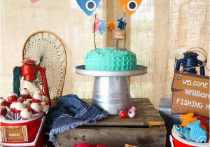 Fishing Birthday Party Decorations Kara 39 S Party Ideas William 39 S Gone Fishing Birthday Party