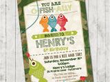 Fishing First Birthday Invitations Boys Fishing Birthday Invitation