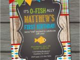 Fishing First Birthday Invitations Fishing Birthday Invitation Fishing Birthday Party Fish