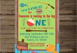 Fishing First Birthday Invitations Fishing Invite Fishing Invitation First Birthday Fishing