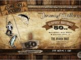 Fishing themed Birthday Party Invitations Fishing Birthday Party Invitation Invite 30th 40th