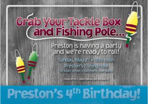 Fishing themed Birthday Party Invitations Fishing theme Birthday Party Invitation by Simplysocialdesigns
