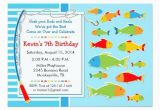Fishing themed Birthday Party Invitations Fishing theme Birthday Party Invitation Party