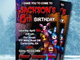 Five Nights at Freddy S Birthday Invitations Five Nights at Freddy 39 S Invitation 5 Nights at by