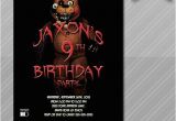 Five Nights at Freddy S Birthday Invitations Five Nights at Freddy 39 S Invitation Fazzbear by Wolcottdesigns