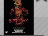 Five Nights at Freddy S Birthday Invitations Five Nights at Freddy 39 S Invitation Fazzbear by Wolcottdesigns