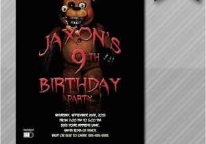Five Nights at Freddy S Birthday Invitations Five Nights at Freddy 39 S Invitation Fazzbear by Wolcottdesigns