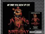Five Nights at Freddy S Birthday Invitations Five Nights at Freddy 39 S Invitation Fazzbear Invitation
