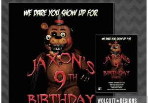 Five Nights at Freddy S Birthday Invitations Five Nights at Freddy 39 S Invitation Fazzbear Invitation