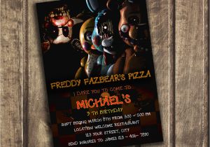 Five Nights at Freddy S Birthday Invitations Five Nights at Freddy 39 S Invitation Five Nights by