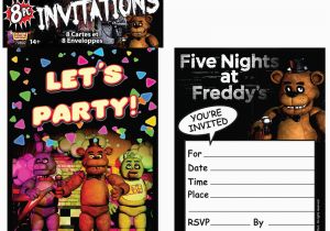 Five Nights at Freddy S Birthday Invitations Five Nights at Freddy 39 S Invitations 8 Birthdayexpress Com