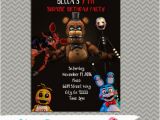 Five Nights at Freddy S Birthday Invitations Five Nights at Freddy 39 S Party Personalized Party