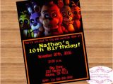 Five Nights at Freddy S Birthday Invitations Fnaf Five Nights at Freddy 39 S Birthday Invitation Digital