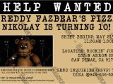 Five Nights at Freddy S Birthday Invitations Novel Concept Designs Five Nights at Freddy 39 S Video Game