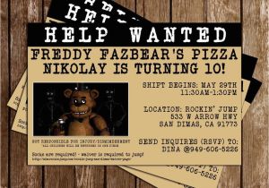 Five Nights at Freddy S Birthday Invitations Novel Concept Designs Five Nights at Freddy 39 S Video