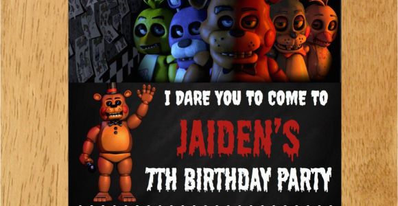 Five Nights at Freddy S Birthday Party Invitations Five Nights at Freddy 39 S Birthday Party Invitation by