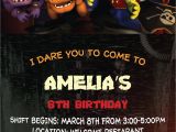 Five Nights at Freddy S Birthday Party Invitations Five Nights at Freddy 39 S Birthday Party Invitation Five