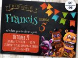 Five Nights at Freddy S Birthday Party Invitations Five Nights at Freddy 39 S Invitation Five Nights