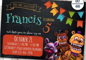 Five Nights at Freddy S Birthday Party Invitations Five Nights at Freddy 39 S Invitation Five Nights