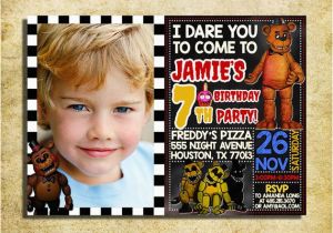 Five Nights at Freddy S Birthday Party Invitations Five Nights at Freddy 39 S Invitation Fnaf Five Nights at